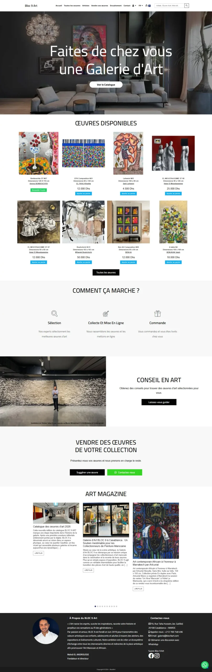 Professional Website Design - Bloc9Arthome Deepinall Project