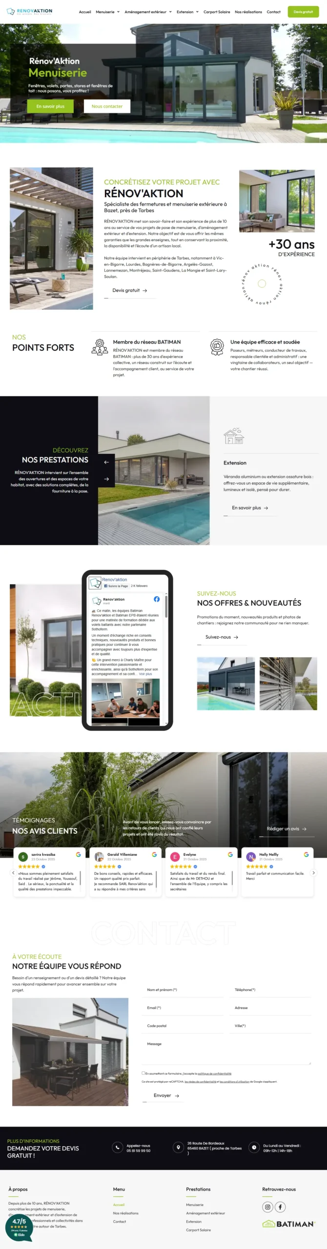 Professional Website Design - Renovhome Deepinall Project