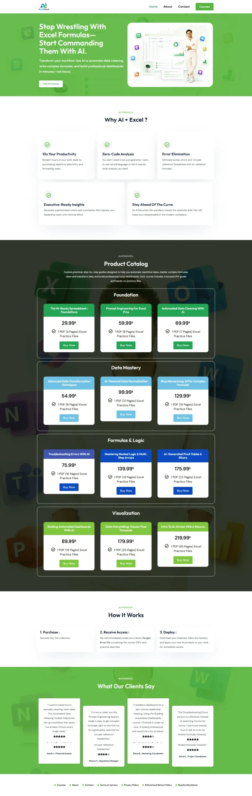 Professional Website Design - AutoExcel Deepinall Project